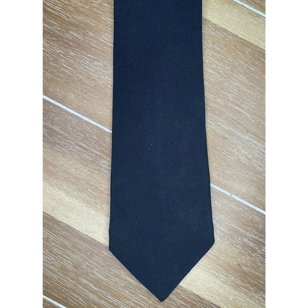 Wembly Classic Mens Necktie Solid Black Designer